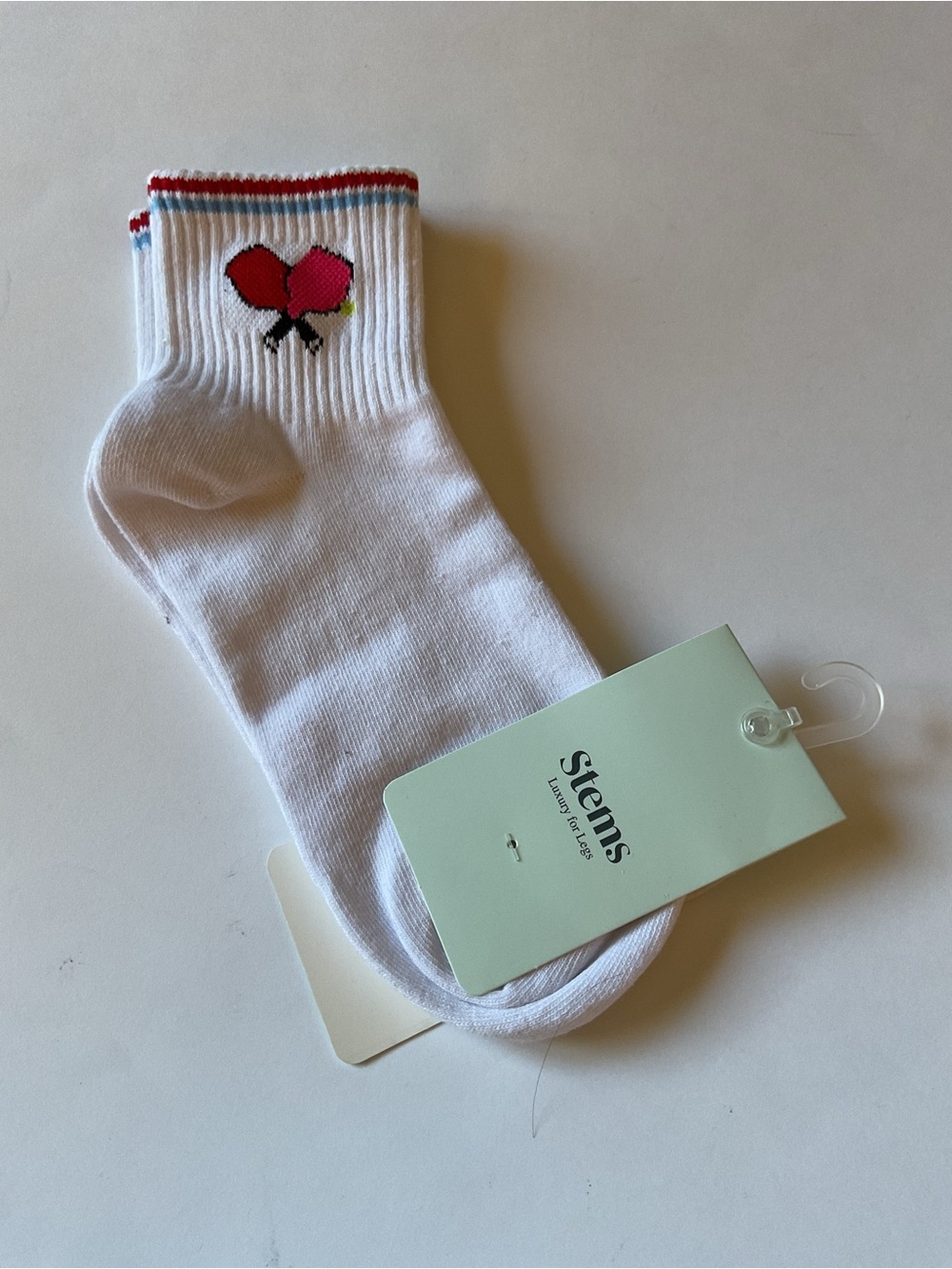 STEMS WOMENS PICKLEBALL ANKLE SOCKS WHITE OS NWT